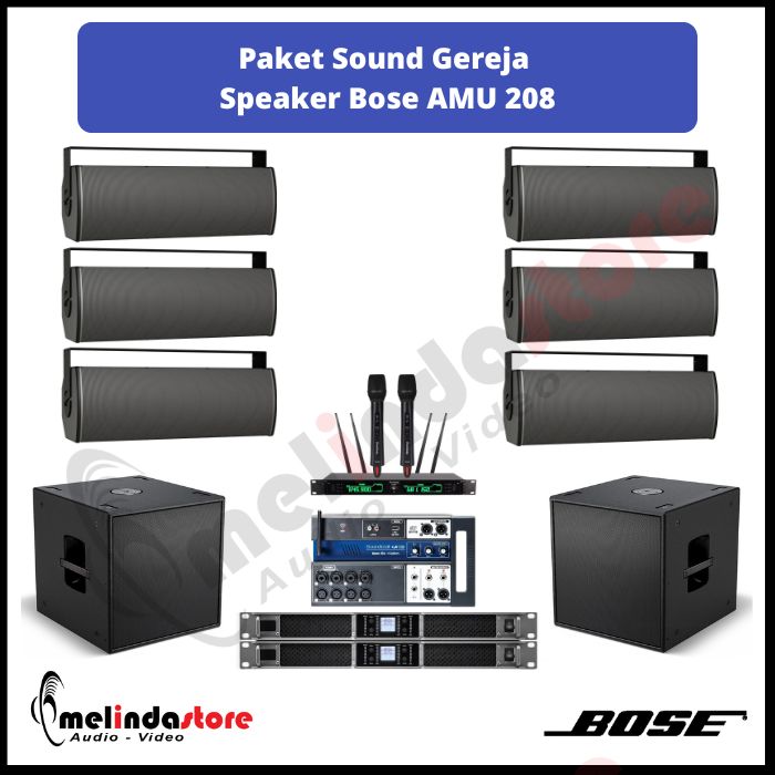 Paket Sound Gereja Speaker Bose AMU 208 | 6 Speaker dan 2 Sub Bose Paket Sound Gereja Speaker Bose AMU 208 | 6 Speaker dan 2 Sub Bose